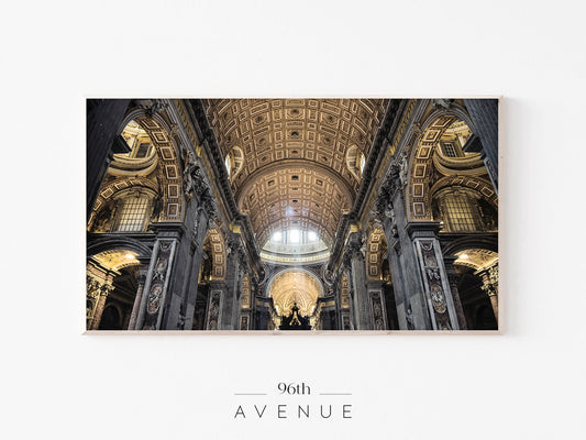 Grand Cathedral Interior Frame TV Art | Architectural Screensaver | Instant Download