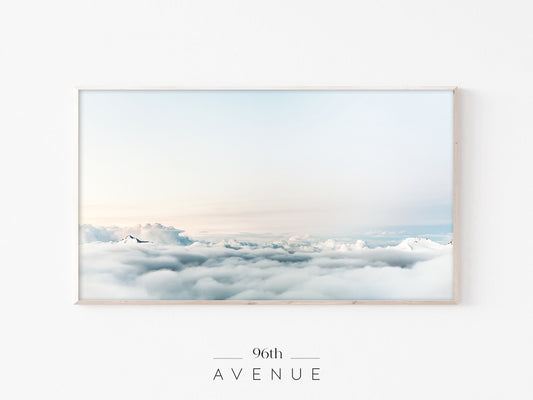 Above Clouds Frame TV Art | Mountain Photography Sky | Instant Download