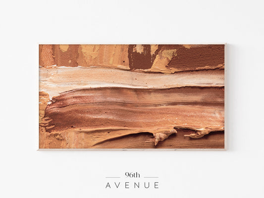 Abstract Texture Frame TV Art | Burnt Orange Tone Minimal Photo | Instant Download