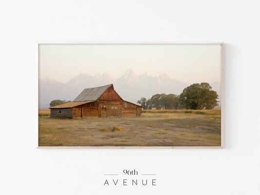 Rustic Barn Frame TV Art | Countryside Landscape | Instant Download