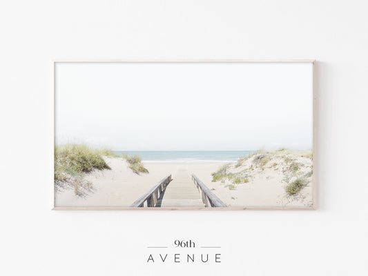 Beach Path Dune Frame TV Art | Coastal Seaside Landscape Photo | Instant Download