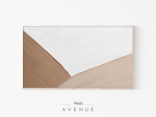 Abstract Neutral Texture Frame TV Art | Minimalist Beige Decor | Instant Download