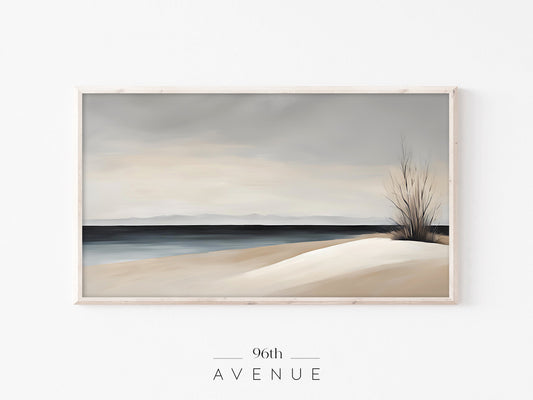 Beach Dunes Frame TV Art | Minimal Coastal Landscape | Instant Download