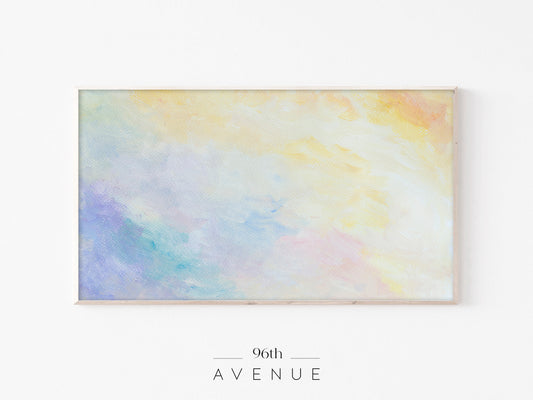 Abstract Pastel Painting Frame TV Art | Soft Color Decor | Instant Download