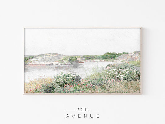 Coastal Meadow Landscape Frame TV Art | Soft Impressionist Scene | Instant Download