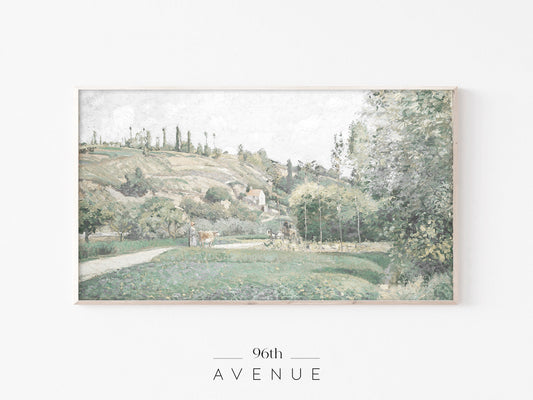 Countryside Landscape Frame TV Art | Impressionist Nature Scene | Instant Download