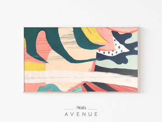 Abstract Color Block Frame TV Art | Modern Matisse Style | Instant Download