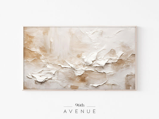 Neutral Abstract Texture Frame TV Art | Plaster Style | Instant Download