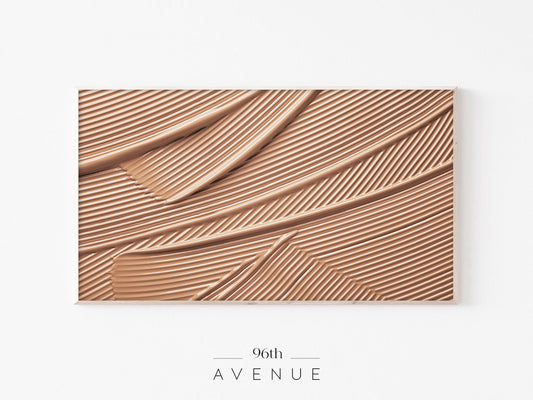 Abstract Texture Frame TV Art | Neutral Sculpted Lines | Instant Download