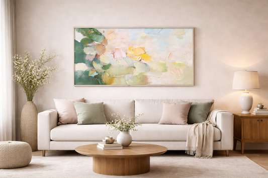 Abstract Pastel Texture Painting Frame TV Art | Soft Impressionist Screensaver | Instant Download