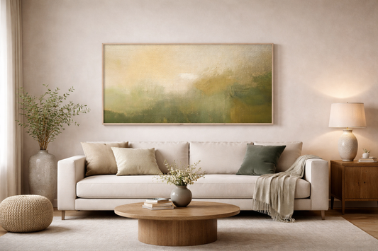 Abstract Landscape Painting Frame TV Art | Minimal Textured Organic Decor | Instant Download