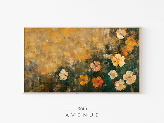 Wildflower Painting – Frame TV Art | Textured Abstract Floral Design | Instant Download