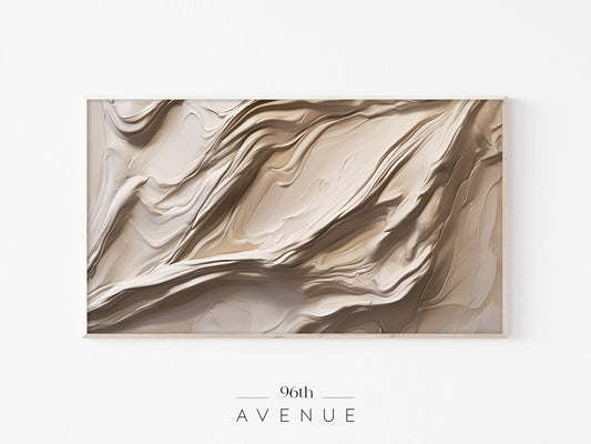 Abstract Textured Frame TV Art | Luxury Neutral Design - Instant Download