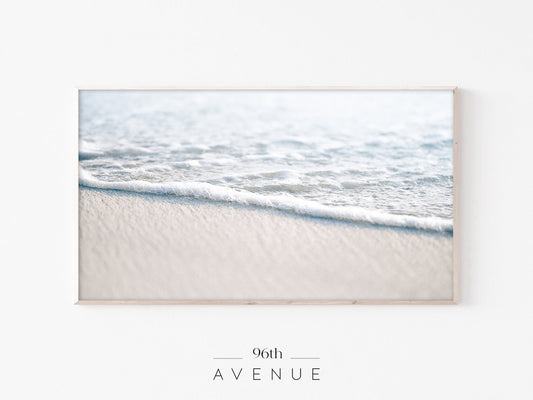 Soft Ocean Waves Frame TV Art | Coastal Decor Minimal Beach Style | Instant Download