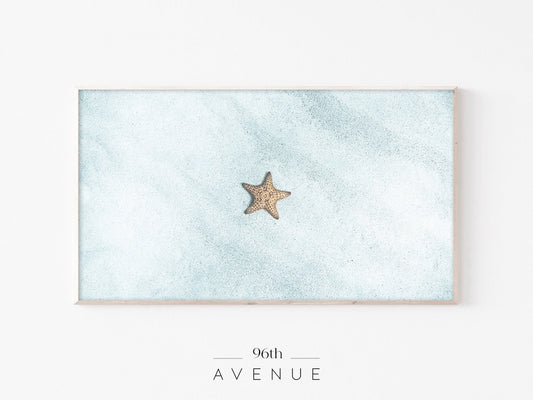 Starfish Beach Coastal Minimalist Frame TV Art | Instant Download