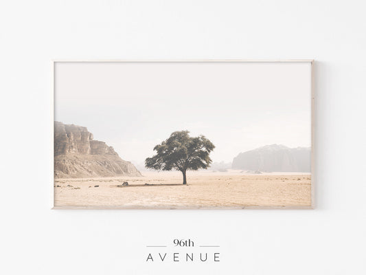 Desert Tree Frame TV Art | Minimal Landscape Screensaver | Instant Download