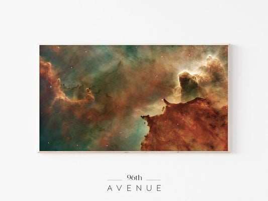 Nebula Space Frame TV Art | Cosmic Galaxy Abstract | Instant Download