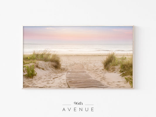 Beach Path Dunes | Coastal Sunset Frame TV Art | Instant Download