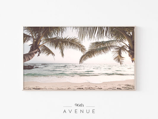 Palm Beach TV Art | Tropical Coastal View | Instant Download